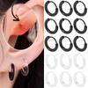 10/20pcs Invisible Resin Clear Ear Hoop Earrings Prevent Allergy Transparent Bioplast Cartilage Helix Earring Piercing Jewelry
