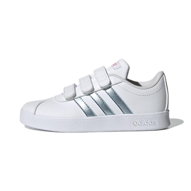 Adidas VL Court 2.0 J 'White Vision Metallic' Sneakers GW2341