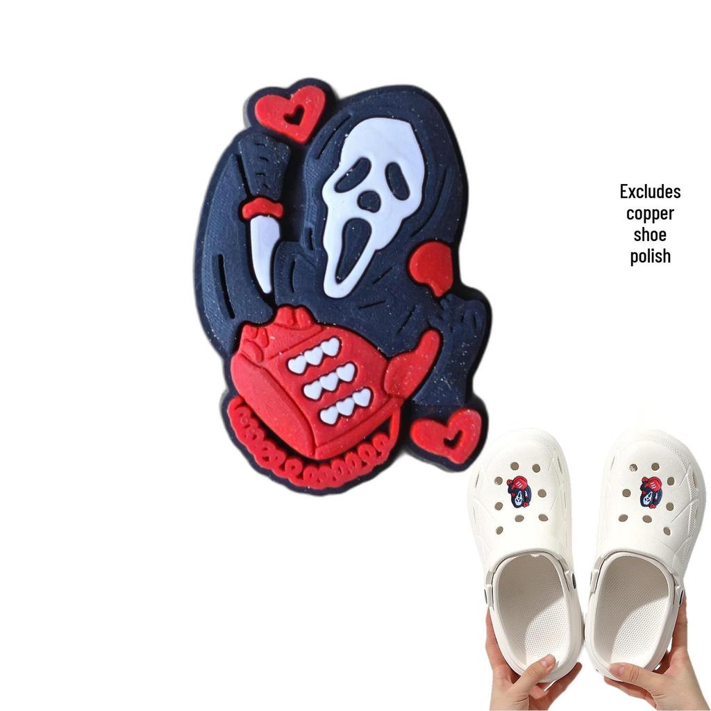 Halloween Cartoon Shoe Charms - Cute Detachable Accessories for Cross-Border Shoes