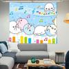 Decoración de Tapiz Kawaii de Dibujos Animados Lindo M-Mamegoma Dormitorio Habitación de Estudiantes Tela de Fondo Fiesta en Casa de Vacaciones Sala de Estar Club Tela