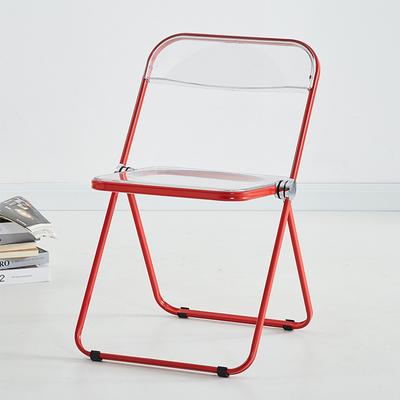 Transparent Folding Chairs Acrylic Stackable Clear Dining Chairs Living Room Seat for Living Room Office Waiting Room
