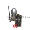 Medieval Castle Soldier Action Figures Building Block Empire Templars Lancer Warrior Militia Helmet Shield Sword Bow Toy Gifts