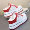 Fashion 8CM Women Summer Shoes Slippers White Genuine Leather Air Mesh Breathable Platform Wedge Heel Mules Shoes Chunky Footwear