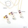 Love Heart Zircon Pearl Earrings Necklace Set Minimalist Light Luxury Jewelry for Women