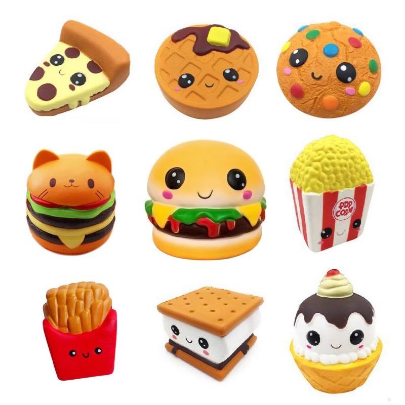 Kawaii Mini Bread Cartoon Food Squishy Toys Squishy Scented Slow Stress Relief Toy Supplies Kids Toy Gift Cute Cartoon Cake