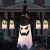 2026 New Halloween Ghost & Witch Hat String Lights - 10 LED Glowing Hanging Decorations for Indoor/Outdoor,  Party, Garden