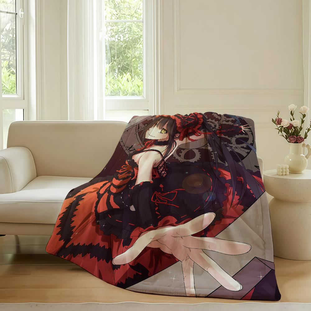 Anime role Kurumi Tokisaki Blanket For Sofa Office Bed Plane Travel Sleep Read Relax Camping Soft And Warm