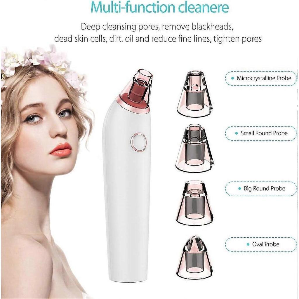 Blackhead Vacuum - Face Blackhead Extractor Blackhead Suction Device Facial Blackhead Cleaner USB Rechargeable Blackhead Remover with Microcrystalline