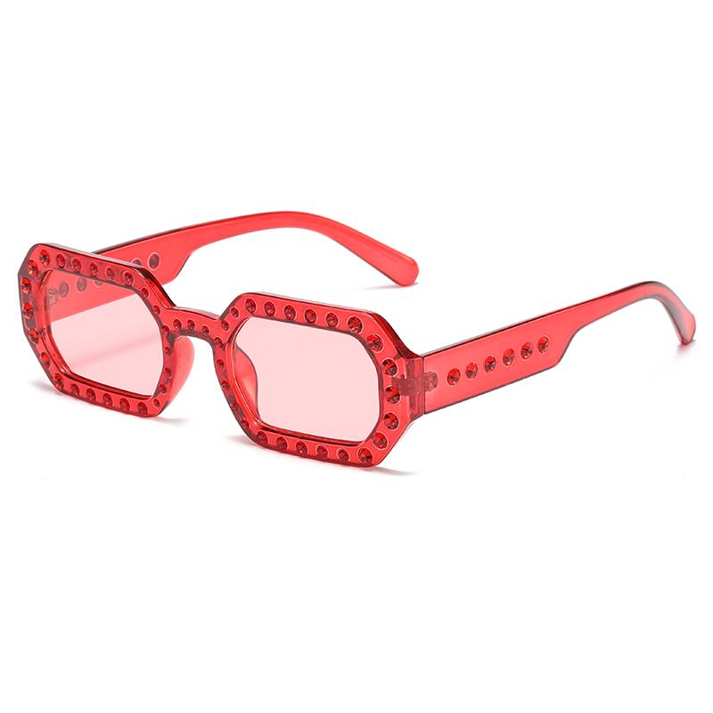 2pcs Fashion Square Sunglasses for Women Men Thick Frame Double Bridges Design Eyewear Female Chic Polygon Sun Glasses UV400