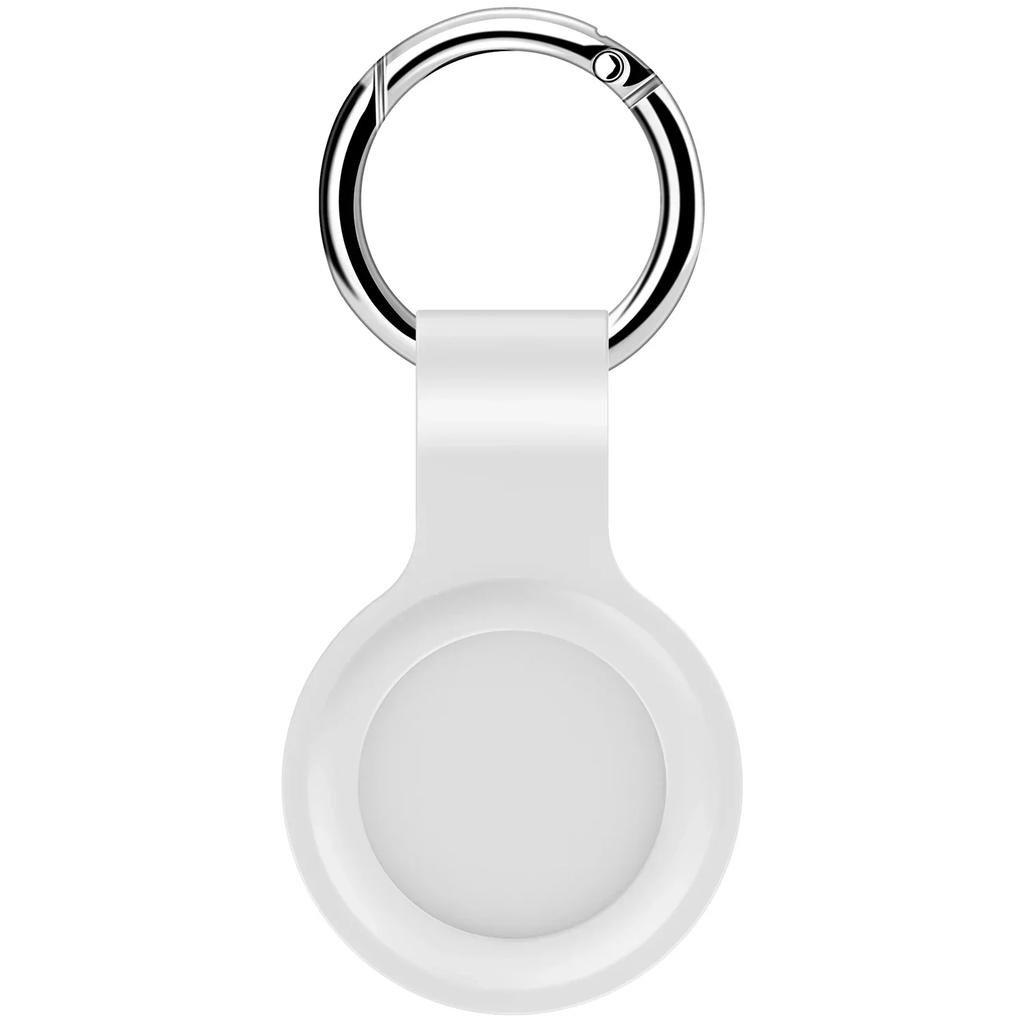 საფარი Apple Airtags Case თხევადი სილიკონის დამცავი Shell ტრეკერი აქსესუარები ნაკაწრის საწინააღმდეგო ყდის Keychain საჰაერო ეტიკეტის ქეისი