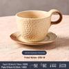 Wabi-Sabi Ceramic Coffee Cup & Saucer Set: Exquisite, High-End Latte Cup Perfect for Afternoon Tea