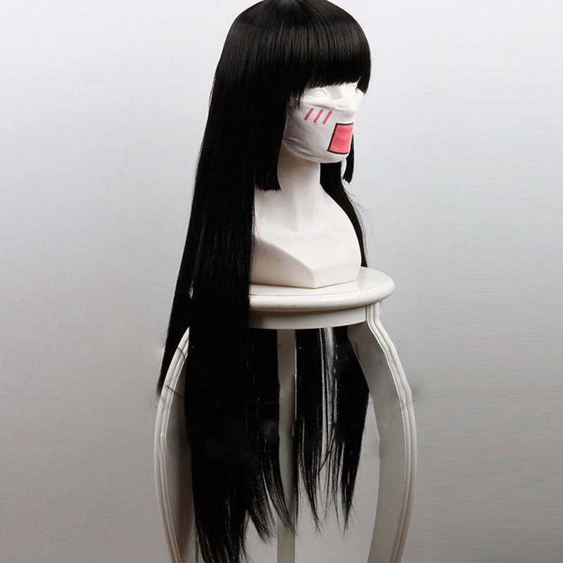 Yumeko Jabami Cosplay Perücke - 100 Cm Schwarzes Glattes Synthetikhaar, Hitzebeständig