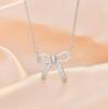 Elegant Zircon Fairy Bow Necklace: Versatile Clavicle Chain Choker