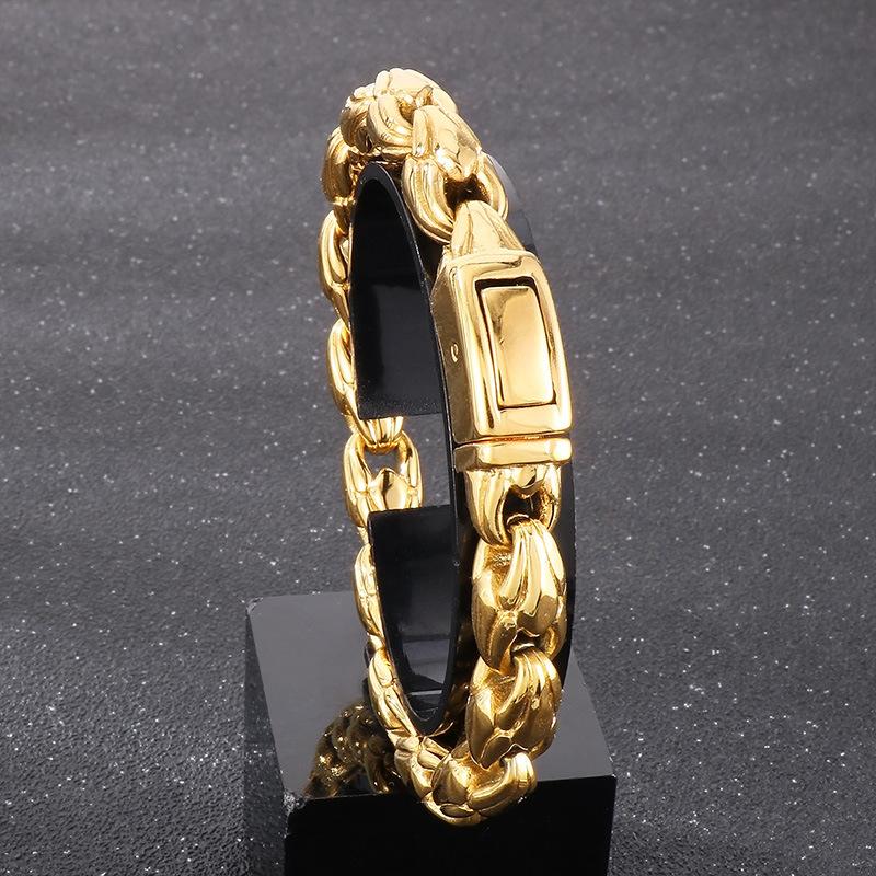 

Печь Вакуумная гальваника 10 мм Цепочка для семян дыни Титановая сталь Мужской браслет 220*10mm