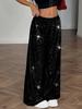 Frühjahr/Sommer 2026 High-Waist Pailletten Hose Locker Fließend - Damenmode Kollektion