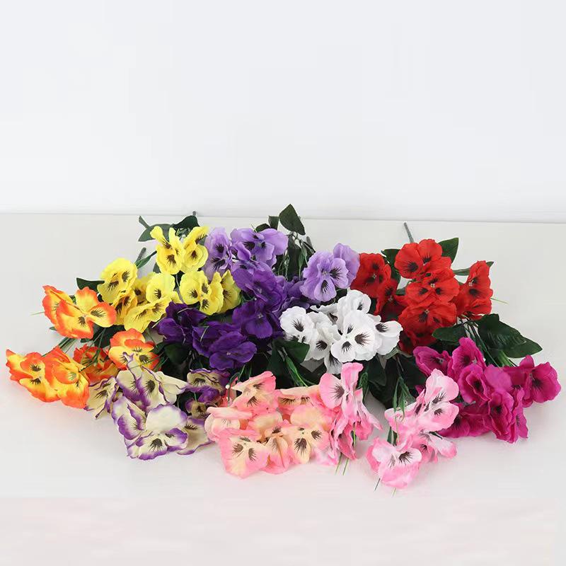 Kleine Stiefmütterchen Simulationsblumen-Ornament für Heimdekoration