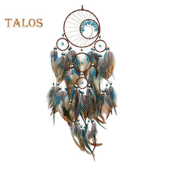 

Ловец снов подвеска искусственная бирюза ручной работы ловец снов настенное украшение богемный пернатый ловец снов для домашнего декора синий