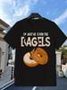 Humorous T-Shirt for Bagel Enthusiasts - Casual Crew Neck Gift