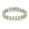 Stainless Steel Chain Bracelet Men Cycling Motorcycle Biker Gear Punk Style Geometric Link Wristband