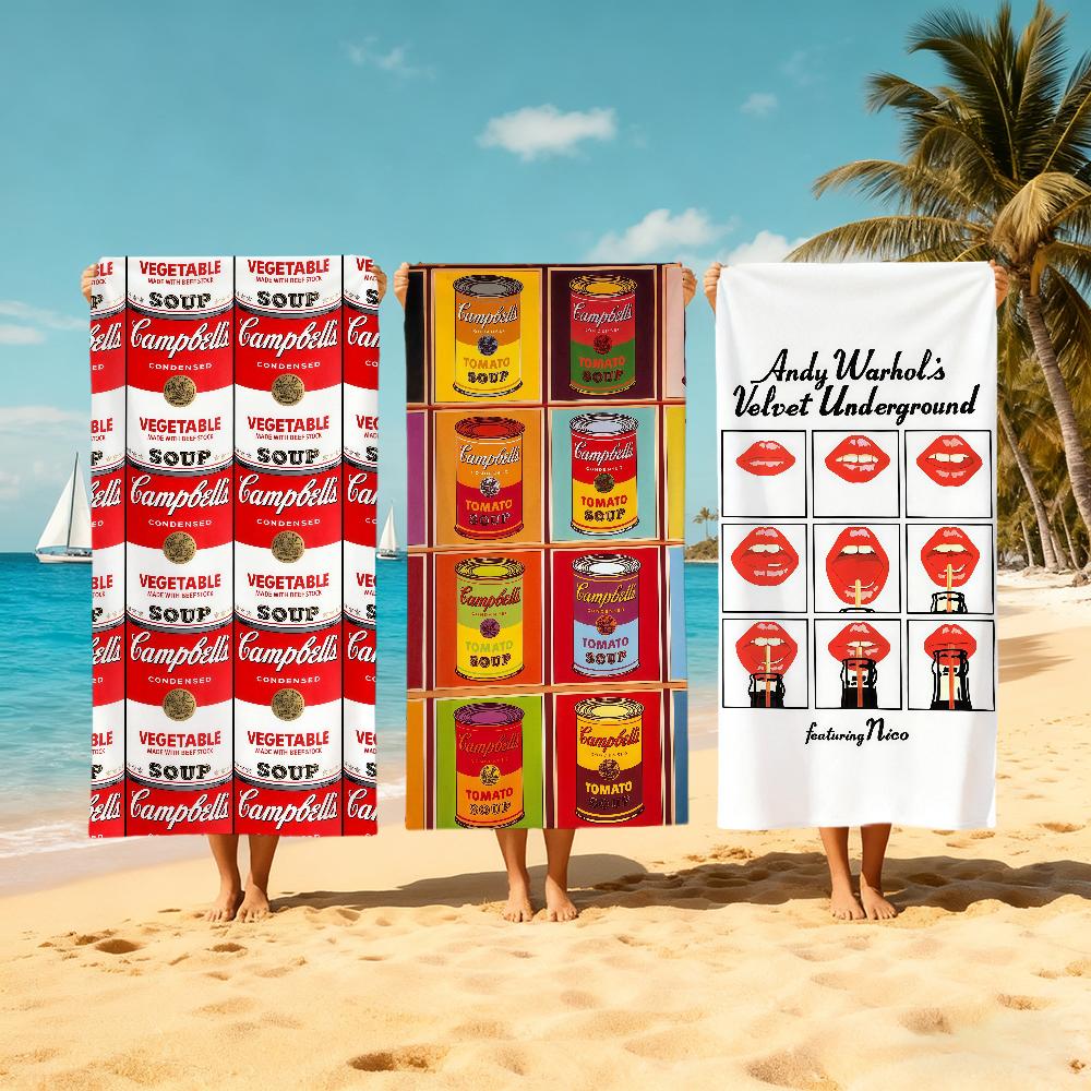 A-Andy ART Towel Large Quick-W-Warhol Drying Microfiber soft Beach Towel for Travel Fitness Sauna Bathing Camping