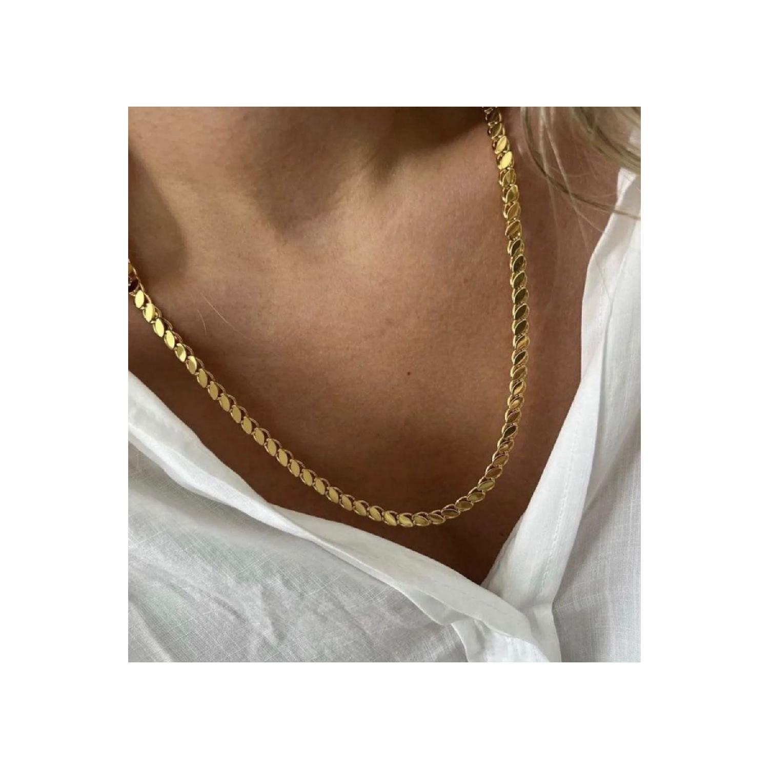 

Ожерелье из стального ячменя, противотуманное, противоаллергическое, с толстой фигурой (2 года гарантии импортера) 16-18 золотой