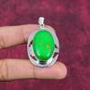 Green Copper Turquoise Pendant, 925 Sterling Silver Pendant Gemstone Jewelry, Handmade Pendant Amazing Jewelry, Gift For Her