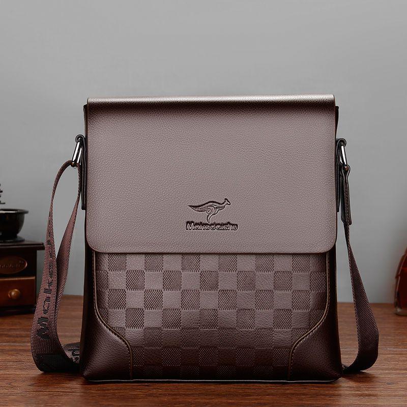 Men's High-End Vertical Crossbody Business Bag - Large Capacity Casual Messenger Briefcase