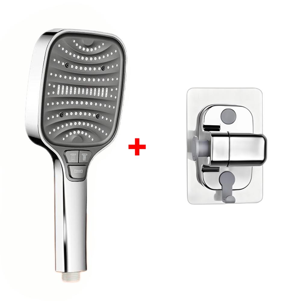 8 Modes Turbo Pressurized Shower Head 12cm Large Panel Water Saving Showerheads Explosion-proof Thickened ABS Filter Shower Head