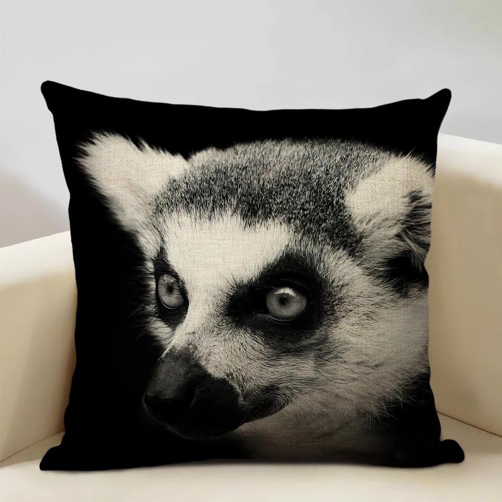 Animal Portrait Cushion Cover,Lion, Tiger, and Bear Patterns,Home Sofa Decorative Throw Pillow Case Perfect Children's Gift