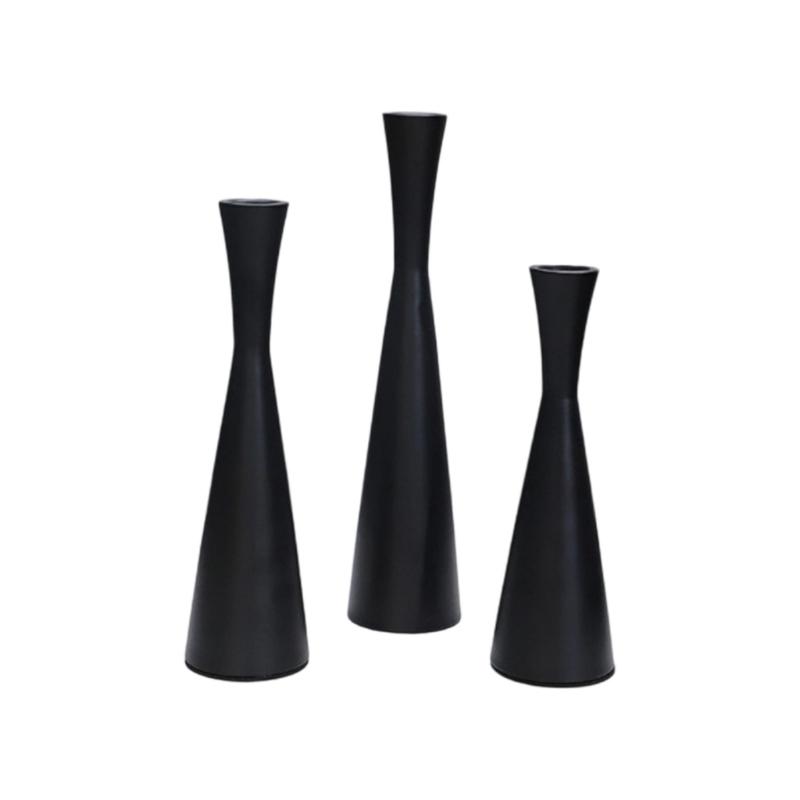 Modern Candle Stands 3 Piece Decorative Taper Candlestick Metal Candleholders For Table Centerpieces Or Patios Decors