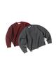 BESLOW [Be Slow X Fashion Tube Shack] Crew Neck Short Sweater Burgundy