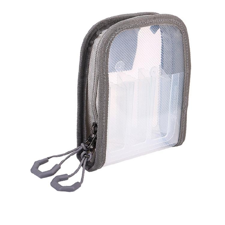Portable Fishing Squid Jig Lure Hook Bags Clear Storage Case for Squid Hook Baits 6 Compartment Fishing Tackle Organizers