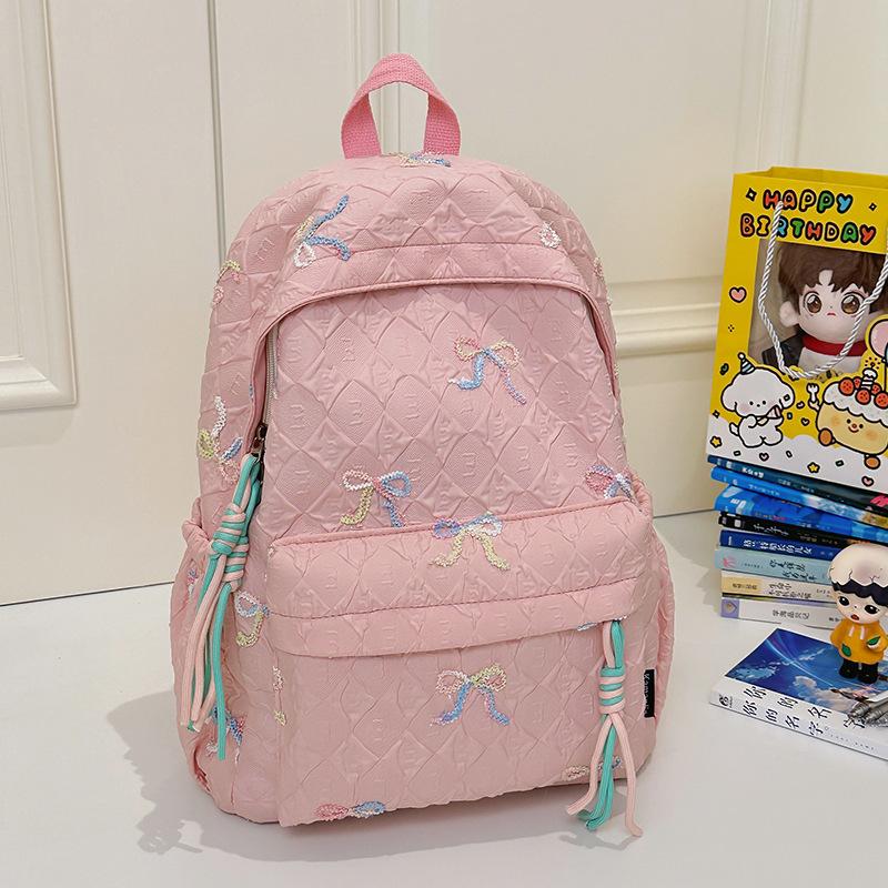 New Student Schoolbag Women's High-value Backpack Large-capacity Junior High School Water-proof Backpack Backpack