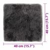 Seat Cushions 2 Pcs. Light Gray 40x40 cm Real Sheepskin