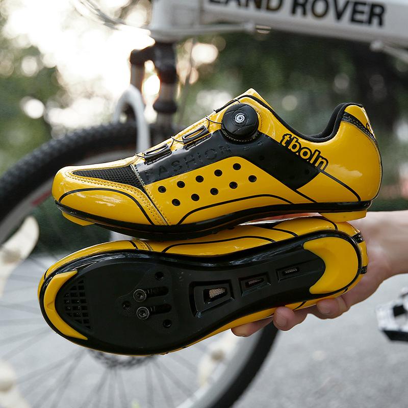 Cycling shoes New bicycle shoes Men's and women's mountain bike lock shoes Hard sole pull road bike lock pedal lock shoes