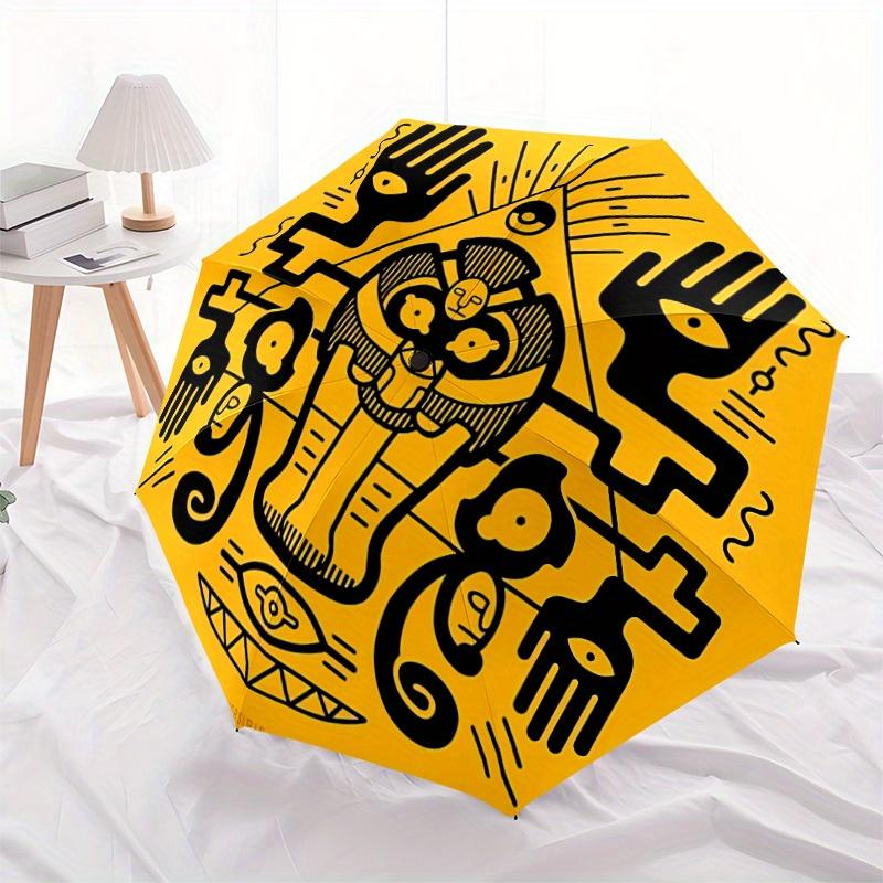 1pc Eyes Hands Auto Open/close, All-Season Portable Folding Umbrella for Women & Men, Travel, Everyday, Formal Events - Compact Luxury Parasol, Outdoo