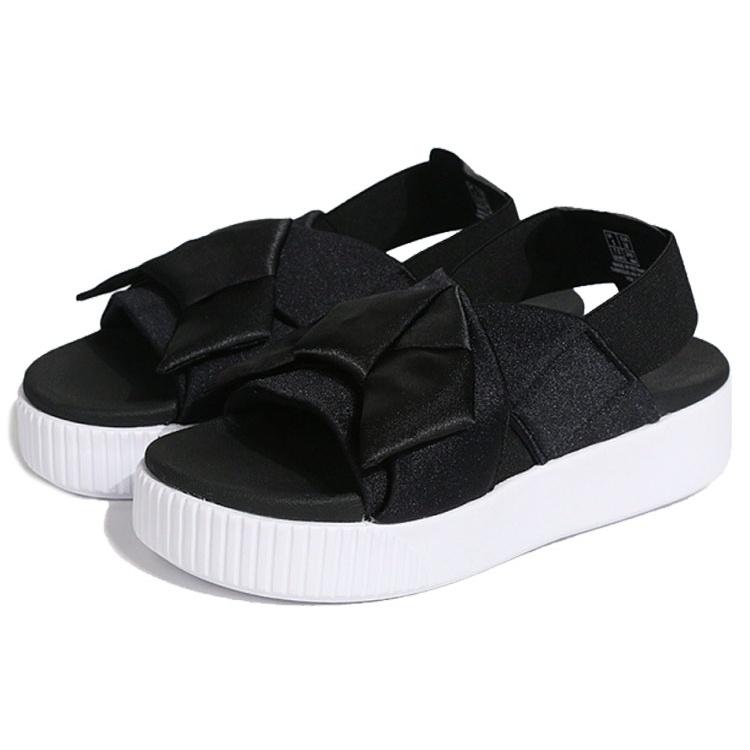 (WMNS) PUMA Platform Slide K 'Black' Women's 367746-02