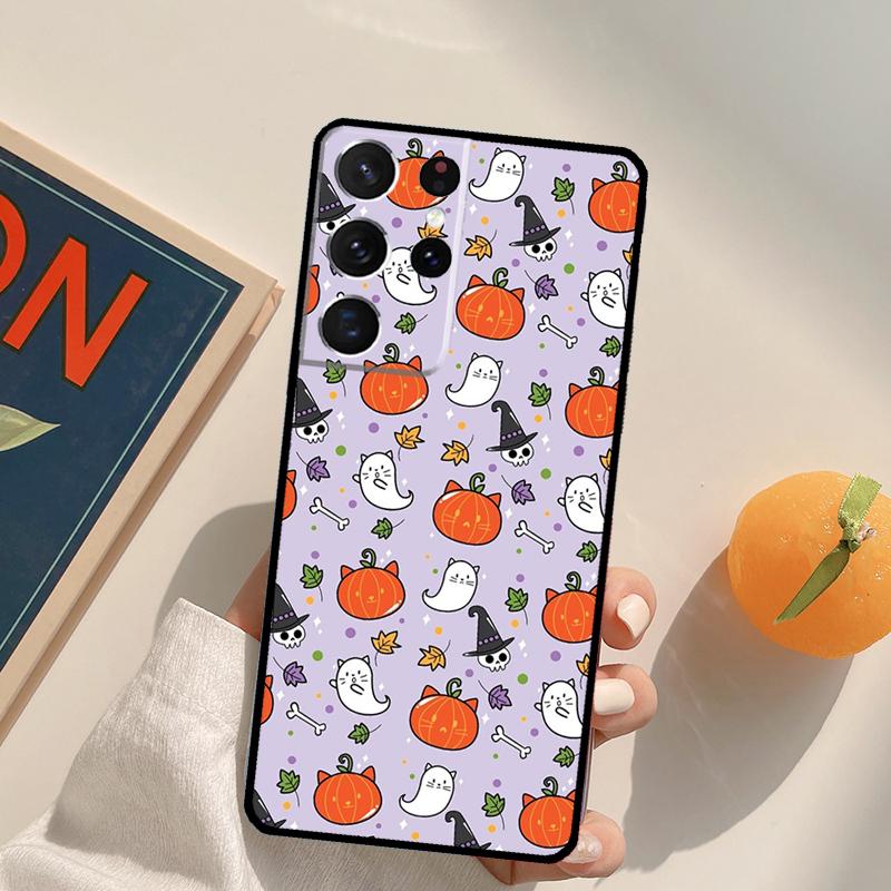 Halloween Pumpkin Horror Phone Case For Samsung Galaxy S26 S25 S20 S21 S22 S23 S24 Ultra S10 Plus S25 FE Back Cover