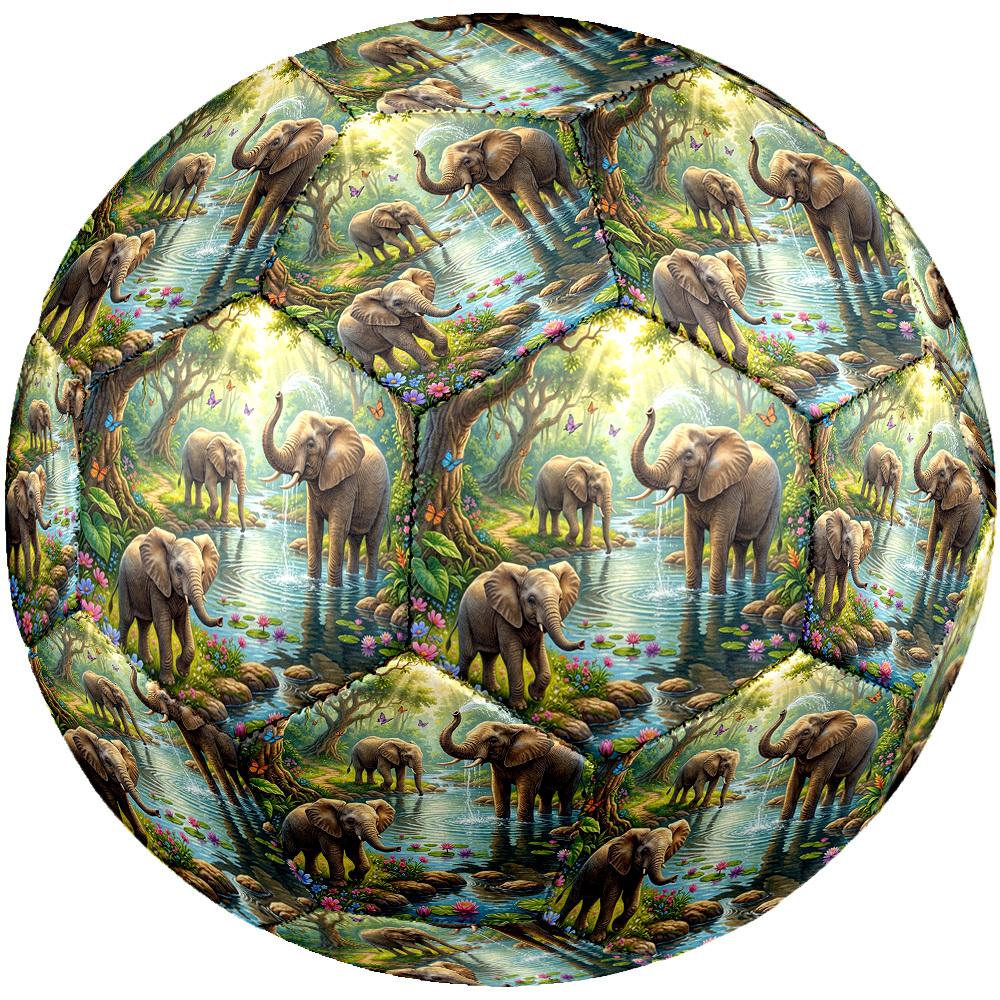 1pc Elephant Family Jungle Durable Size 5 Soccer Ball Professional Match Training Football Indoor &Outdoor Sports Ball p60125