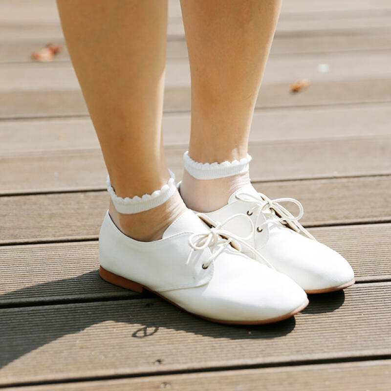 SSRU001_Plain see-through socks white