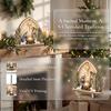 Durable Wood Nativity Set Scene Wooden Tabletop Sign, Christmas Manger Holy Family Figurine Decor, for Table Decor Religious Xmas Desktop Ornament,