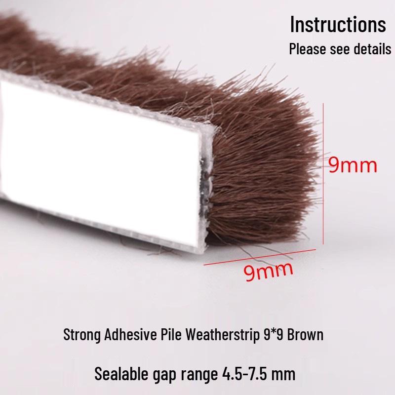 Dinggu Self-Adhesive Weatherstrip: 5m/10m Sliding Door and Window Seal, Dustproof, Anti-Collision, Mosquito Proof.