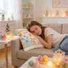 Easter Bunny Linen Pillowcase Home Sofa Cushion Cover