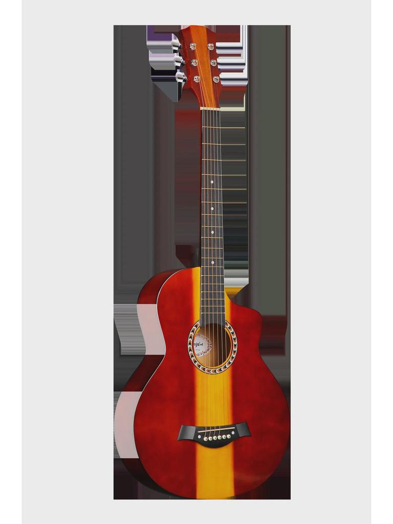 38-Inch Gradient Basswood Folk Guitar - Beginner Practice Instrument