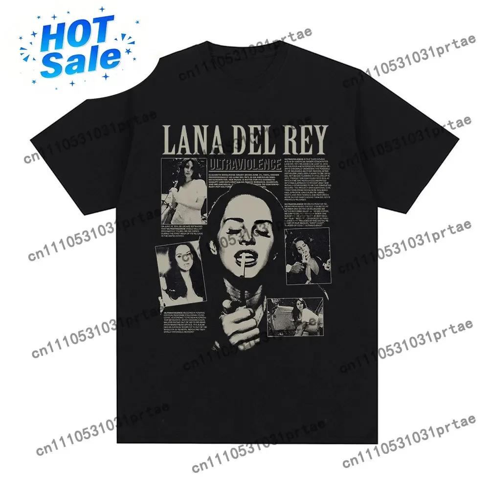 Singer Lana Del Rey T Shirt Ultraviolence Music Album Tshirt Unisex Wounisex Hip Hop Vintage Short Sleeve T Shirts Gothic Streetwear