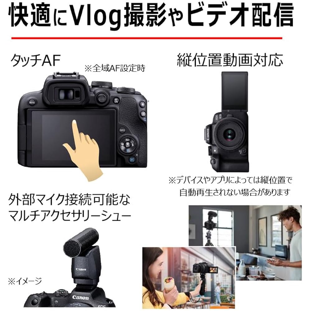 Canon Mirrorless SLR EOS R10 Lens Kit (RF-S18-150) Black/APS-C/EOSR10-18150ISSTMLK