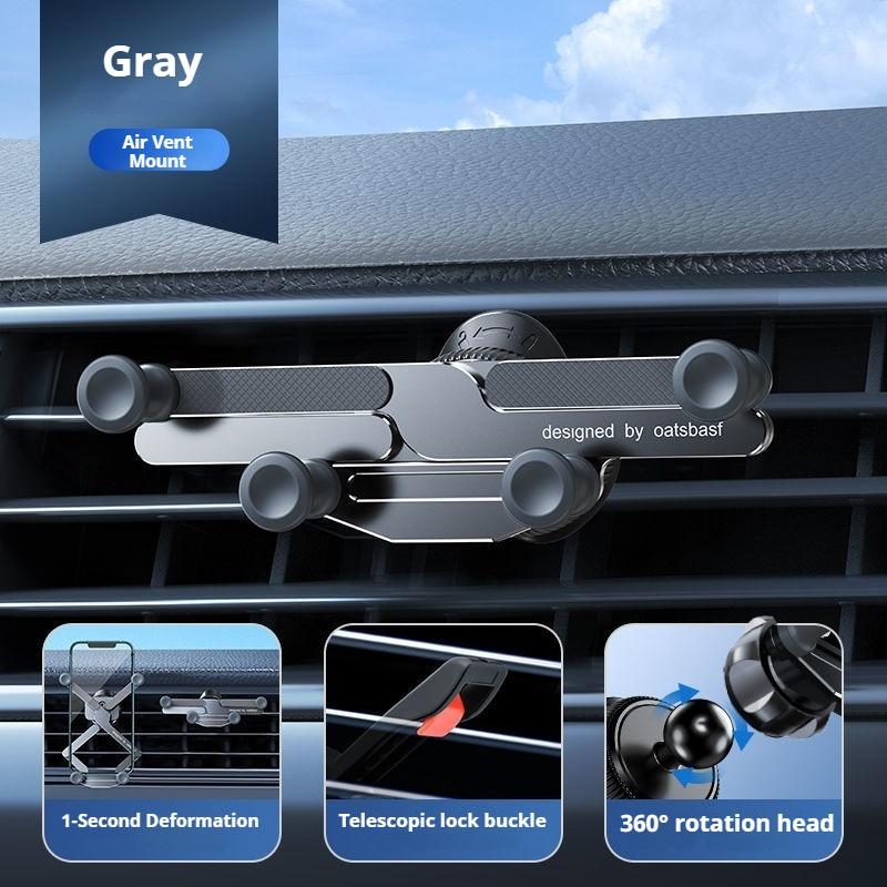 

Eary Car Phone Holder Mount Gravity Car Phone Mount with Sturdy Air Vent Clip Cell Phone Stand for iPhone Samsung & All Phones сірий
