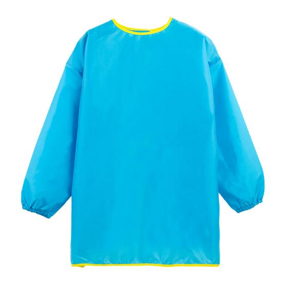 Kids Solid Color Waterproof Long Sleeve Painting Apron Feeding Smock Bib Coat