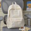 Schoolbag small fresh Mori striped backpack women's 1011 new simple casual lightweight large-capacity student school bag