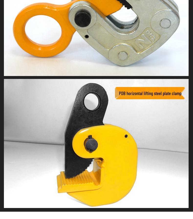 Jinyou Steel Plate Lifting Clamp: L-Type Vertical & Horizontal Forged Turning Rigging Hook